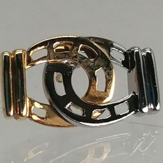 馬蹄 K18 pt900コンビ ピンバッジ ラペルピン