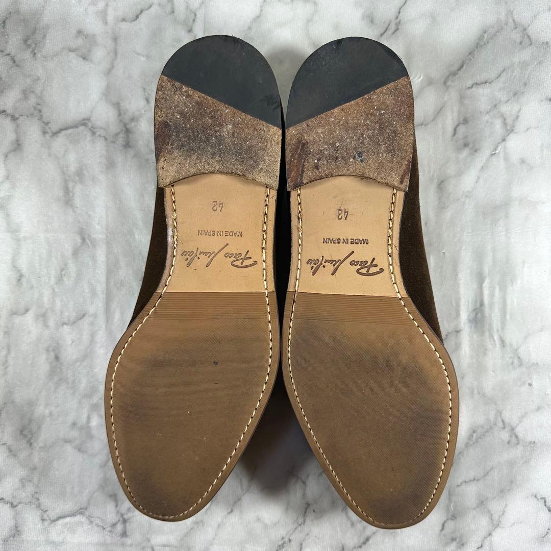 PACO MILAN ブラウン スエード タッセルローファー 26.5㎝相当
