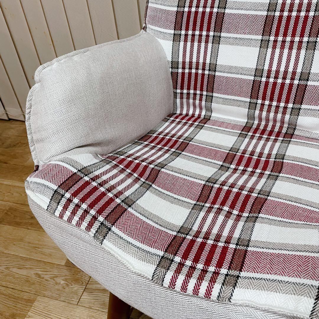 ドウシシャ 回転式ハイバックルームチェア ダイニングチェア ニルス レッド