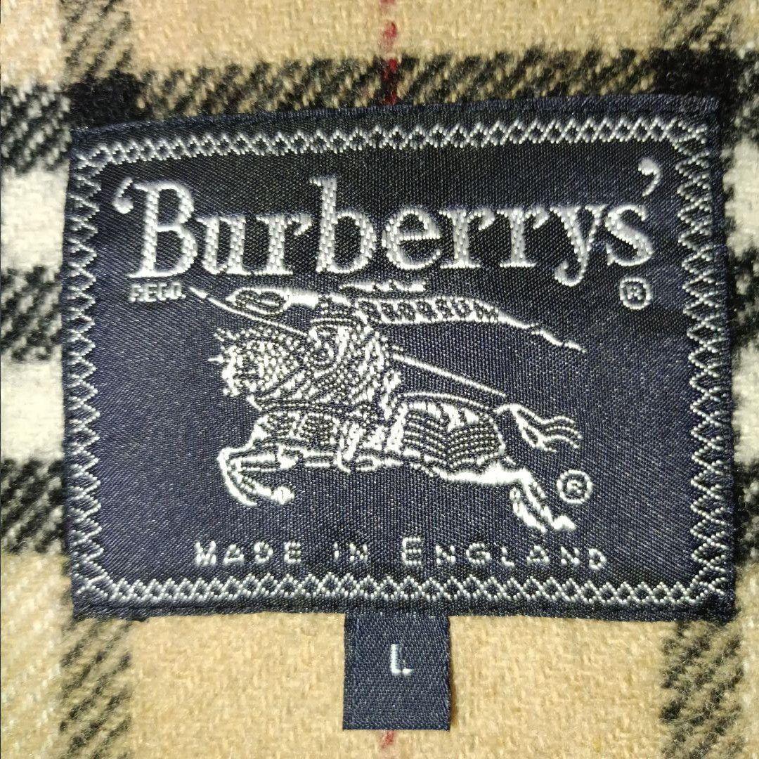 希少■Burberrys ウール ダッフルコート ネイビー ノバチェック 英国製