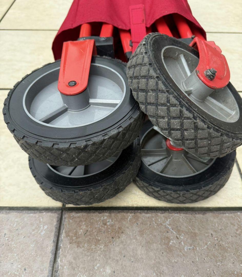 Coleman 赤 キャリーカートテーブルセット