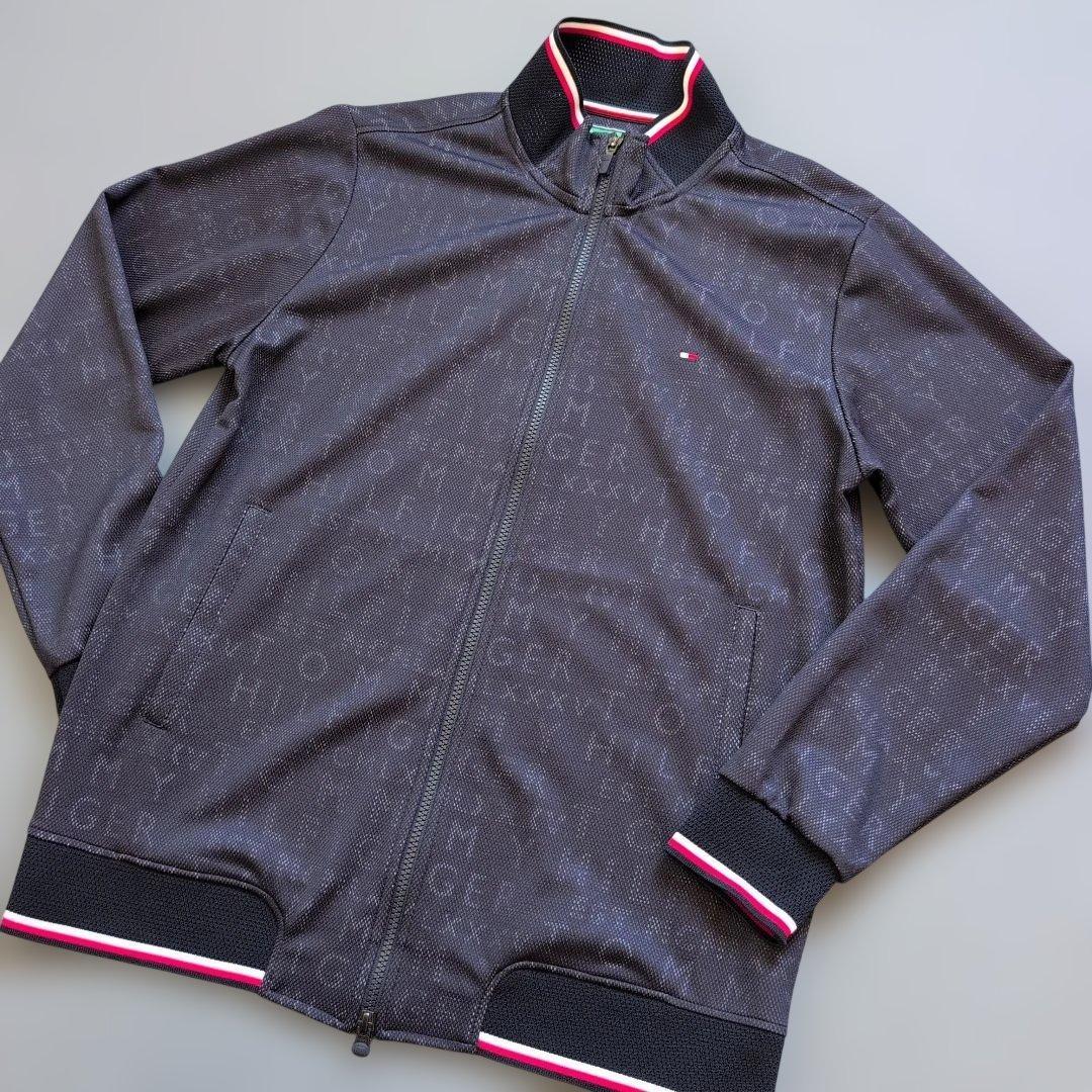 【極美品】トミーヒルフィガーゴルフ　フルジップジャケットメッシュモノグラム　L