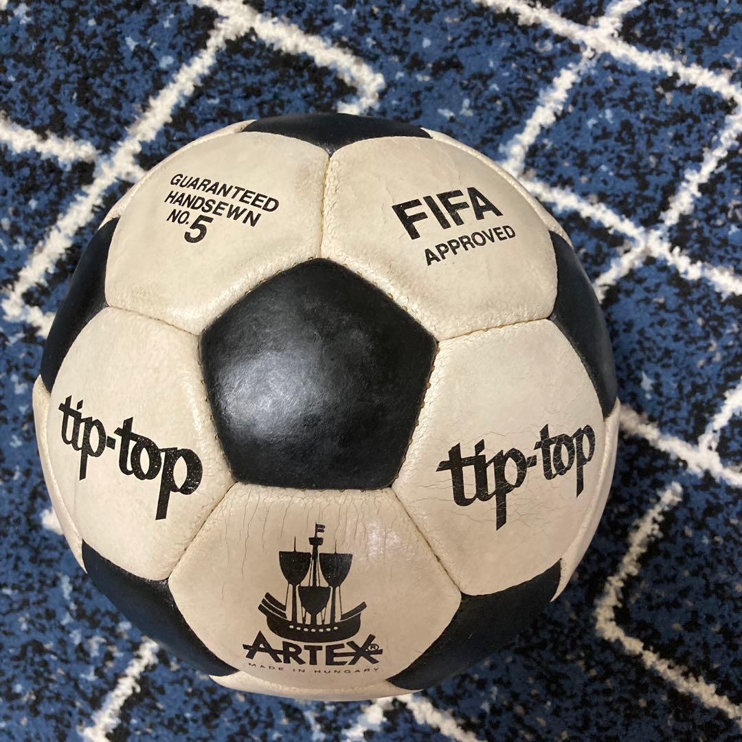 サッカー、FIFA公認、80年代、ALTEX、tiptop、手縫、経年劣化未使用