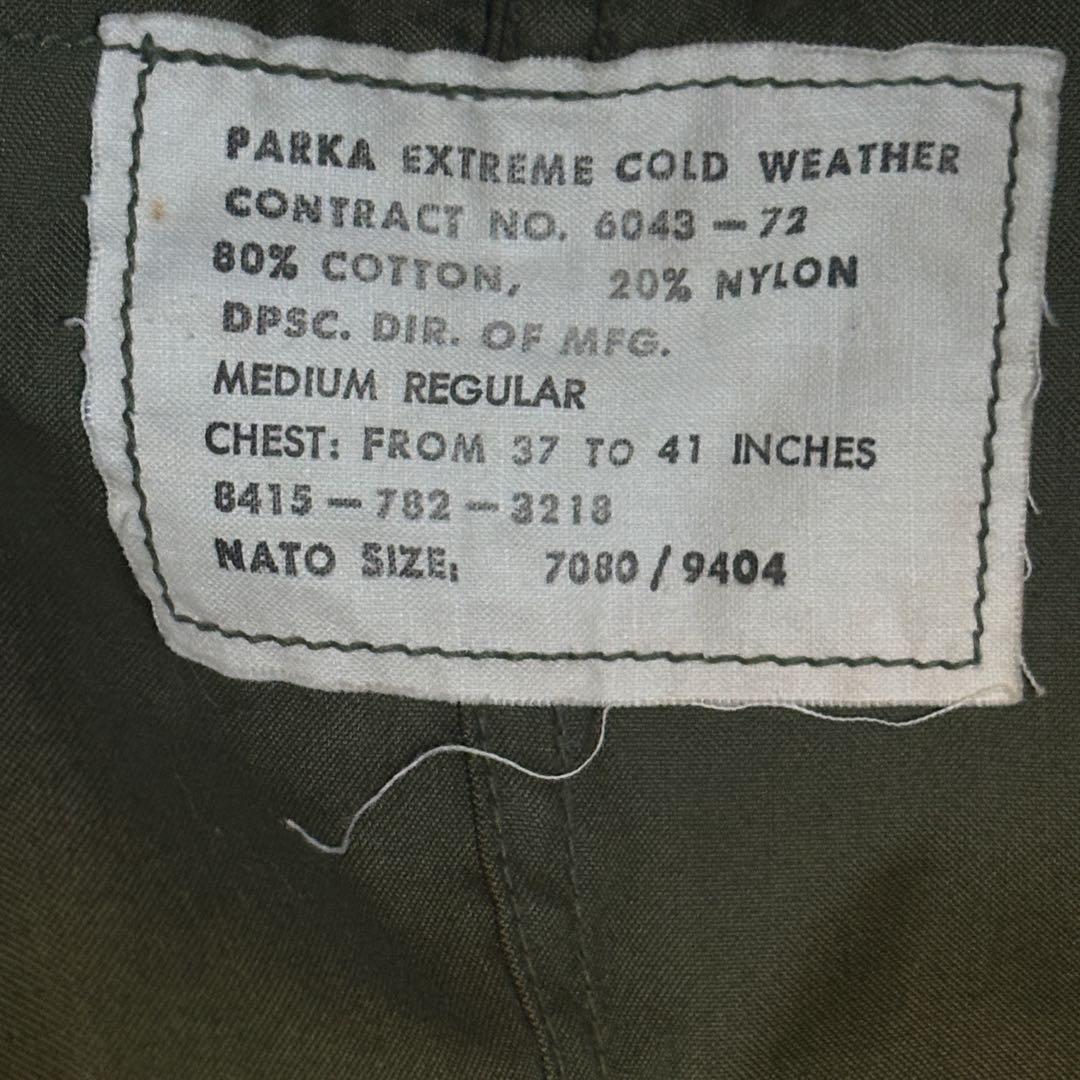 美品　M65　米軍実物　フィッシュテールパーカー　SCOVILLジップ