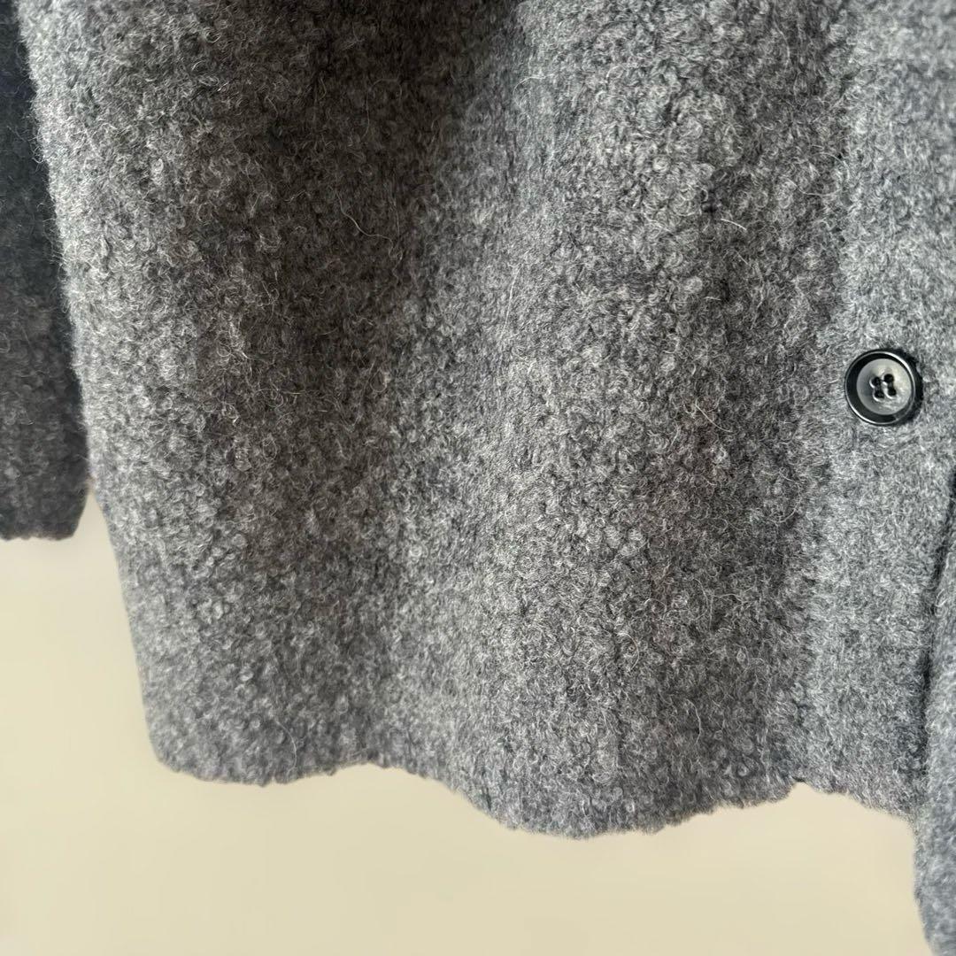 新品未使用　stamp and diaryブークレ ロングカーディガン　グレー