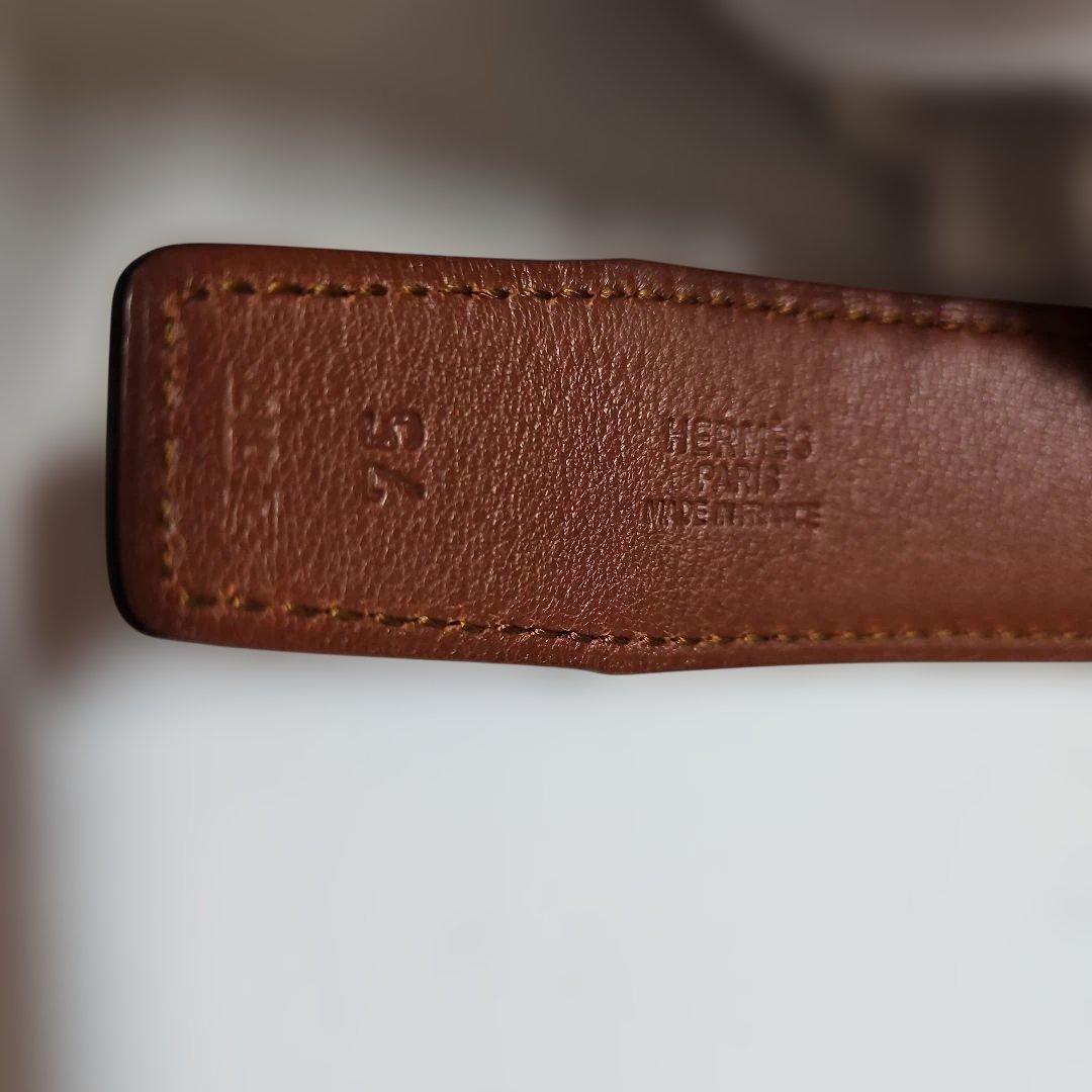 ❤エルメス　H型ゴールドバックル　 リバーシブルベルト75美品❤