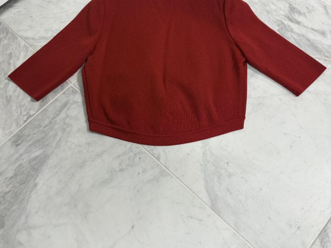 未使用級★Rene ルネ ボレロ 34 レッド ロゴプレート