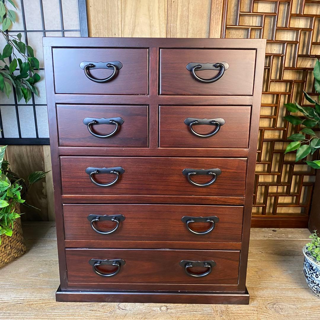 大幅値下げセール中！民芸家具桐材多引き出しチェストタンスD48㎝×65㎝完成品