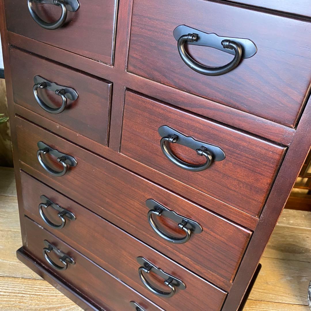 大幅値下げセール中！民芸家具桐材多引き出しチェストタンスD48㎝×65㎝完成品