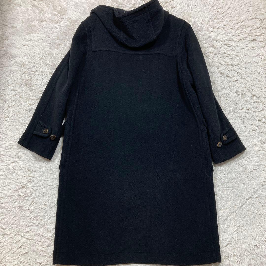 極美品 タケシヤジマ ダッフルコート ムーアブルック ヘリンボーン XL相当 黒