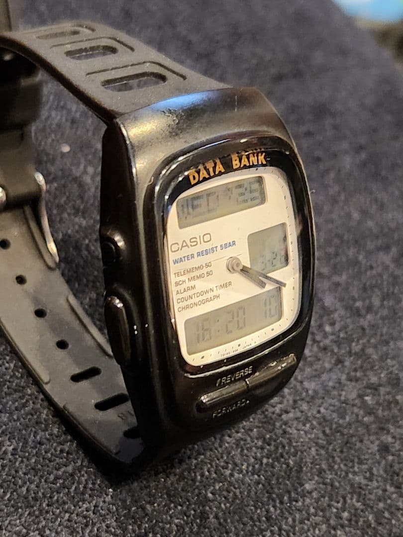 カシオ 腕時計 データバンク AB-50W casio 電池交換