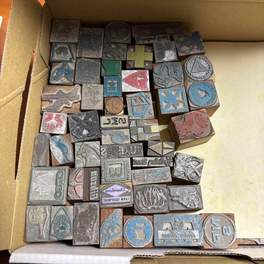 SALE！USAアンティーク メタル スタンプ 活版印刷 当時物88点セット！①