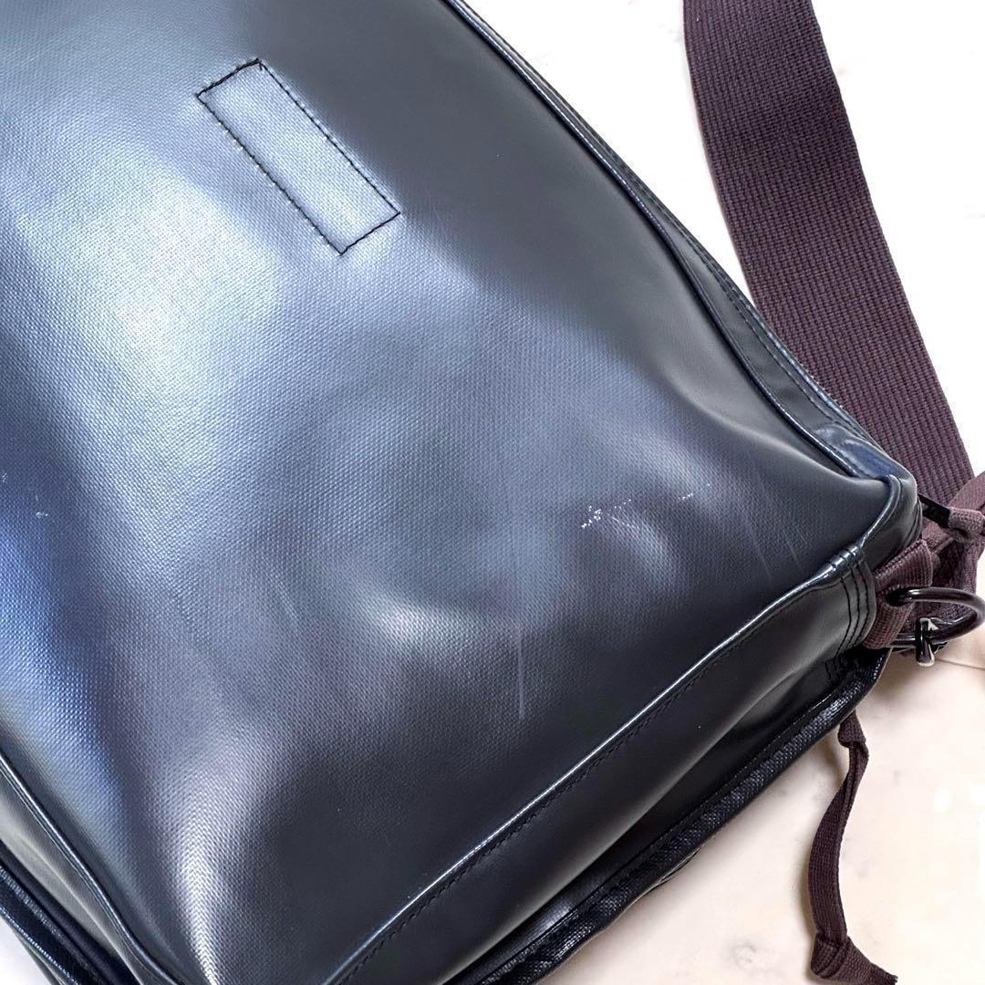 【良品】ラゲッジレーベル ライナー ショルダーバッグ ブラック 赤バッテン