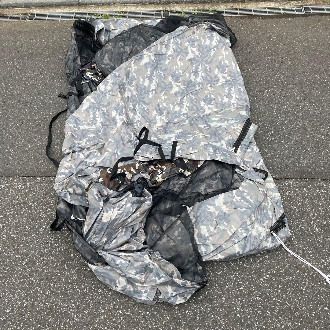 美品　ファミリーキャンプ　ENDLESSBASE 2ルームテント 初心者　迷彩柄