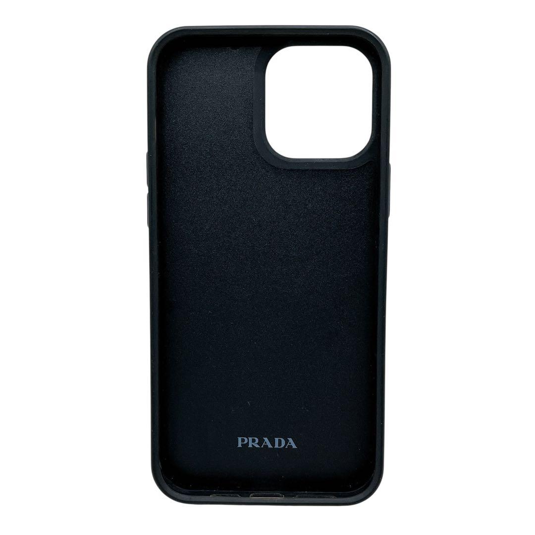美品 プラダ iPhoneケース 13 Pro Max 三角ロゴ ラインストーン
