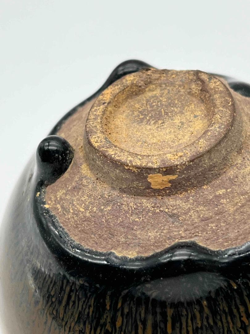 南宋時代　禾目天目茶碗　建窯茶盞 【旧家蔵出し】 希少貴重 唐物(F-93)