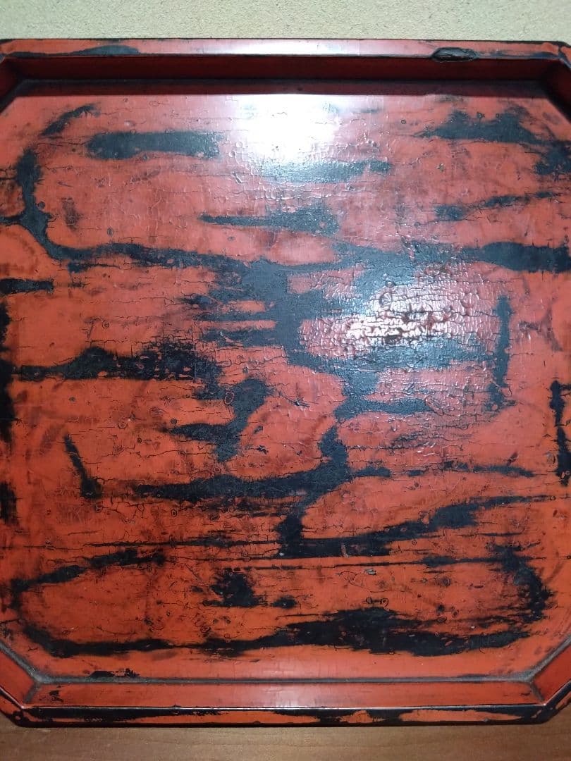 根来 隅切四方盆 室町時代 隅切折敷 矢部盆 我谷盆 木地盆