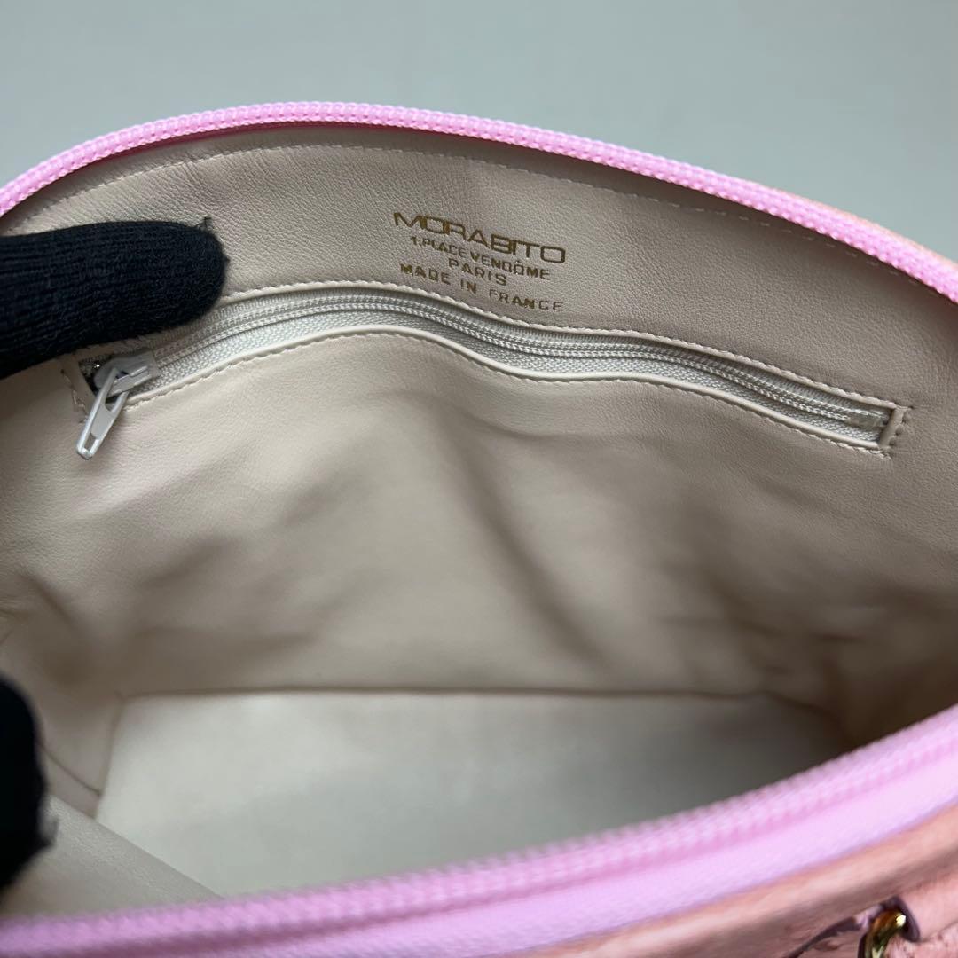 MORABITO　モラビト　オーストリッチ　ショルダーバッグ　2way　ピンク
