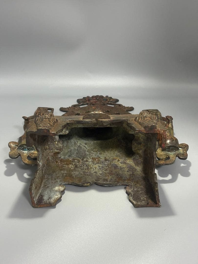 仏教古美術 純銅 文化遺産 文化財仏像伝承　 中央に仏と菩薩像