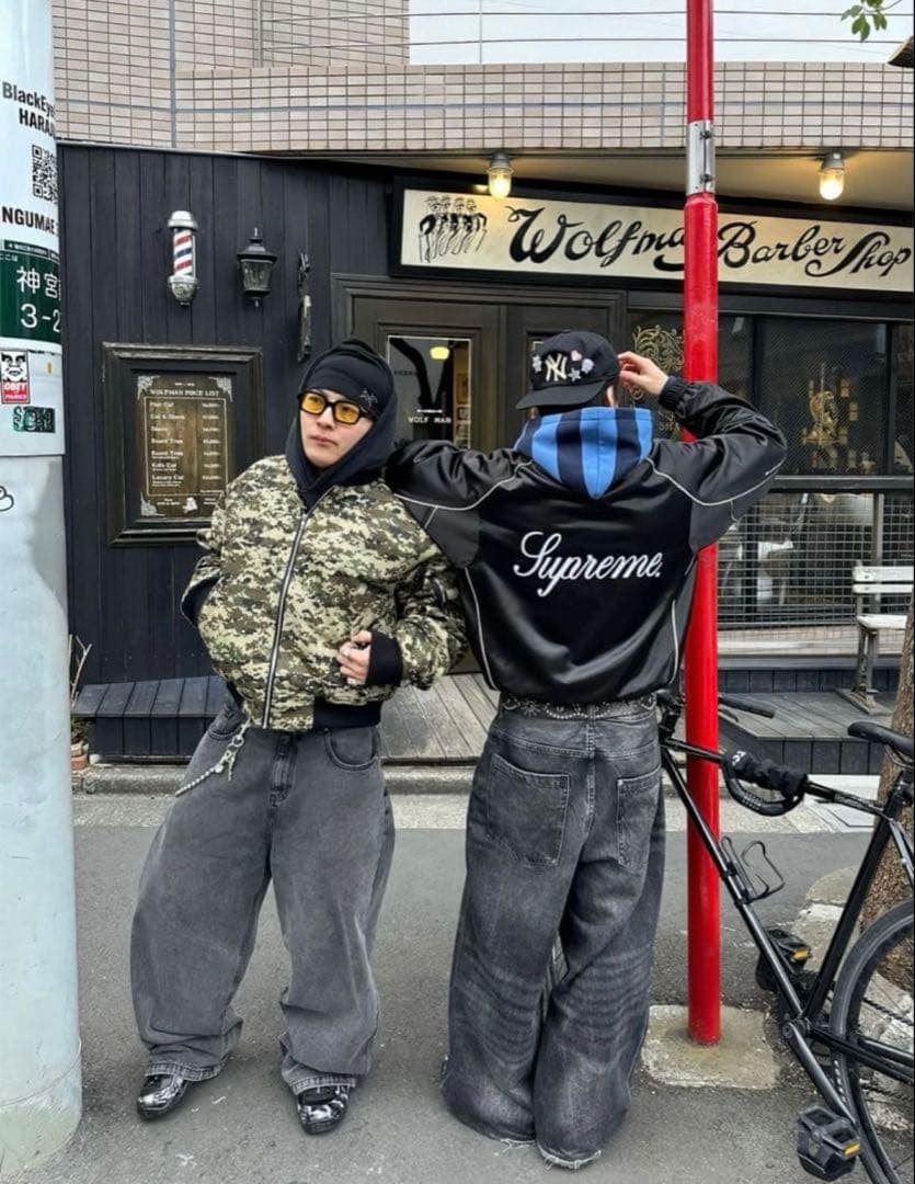 supreme Satin Hooded Track Jacket sサイズ　黒