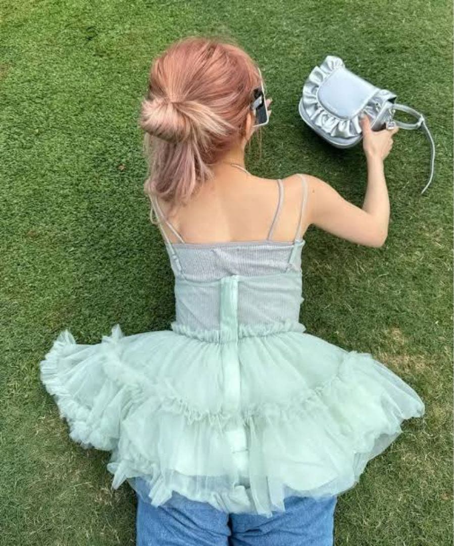 トップス treat urself Ballerina Tulle Peplum Tops