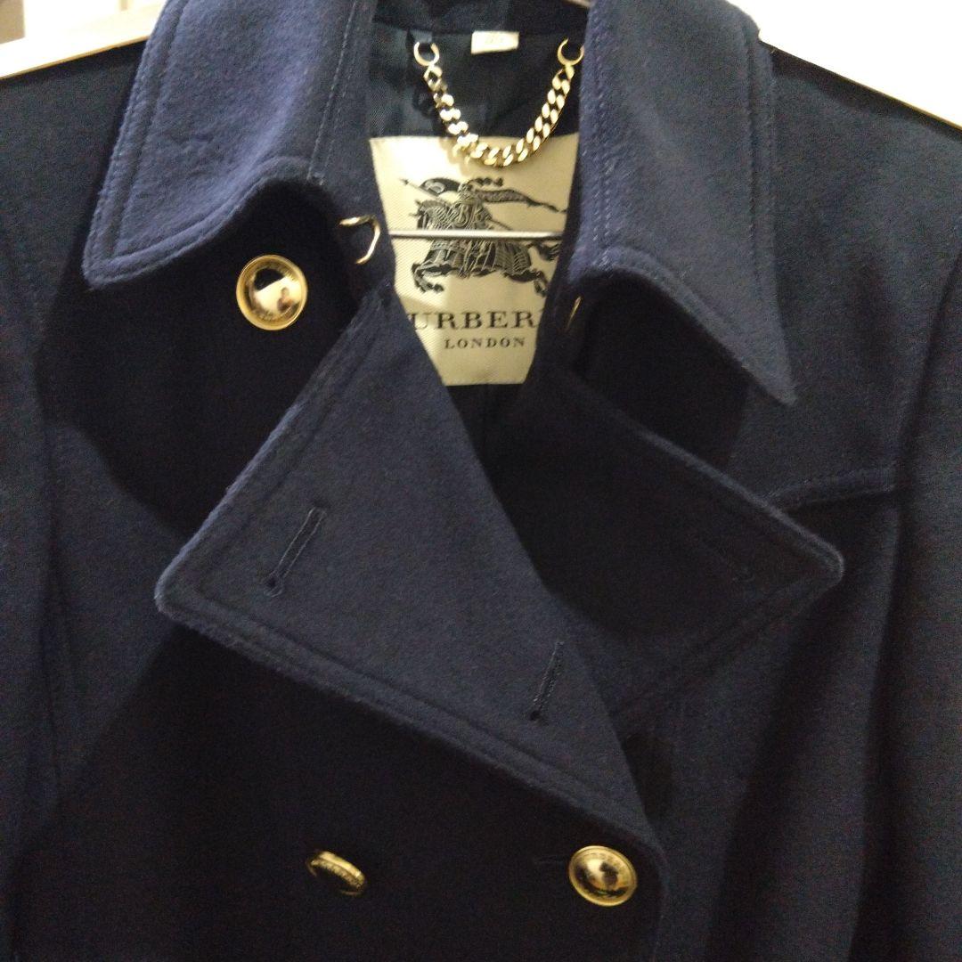 バーバリー ロンドン　ウールカシミヤ混 ナポレオンコート Pコート