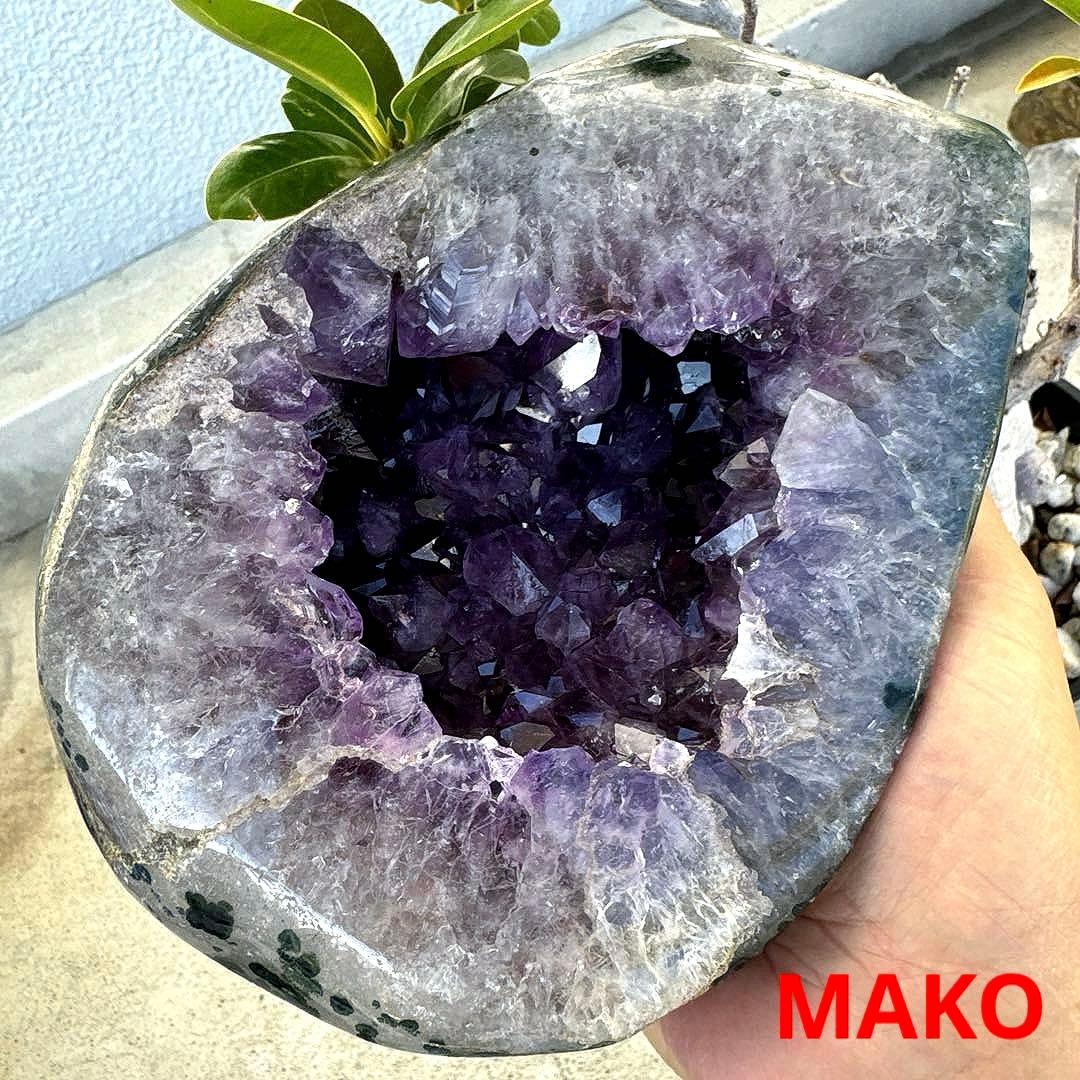 M1845☆ペア・アメジストトレジャー瑪瑙2.8Kg☆天然石☆N50507-A