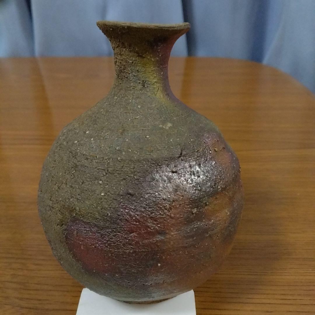 二代　井上　素三　作　常滑酒壷　徳利　明治　大正　名工