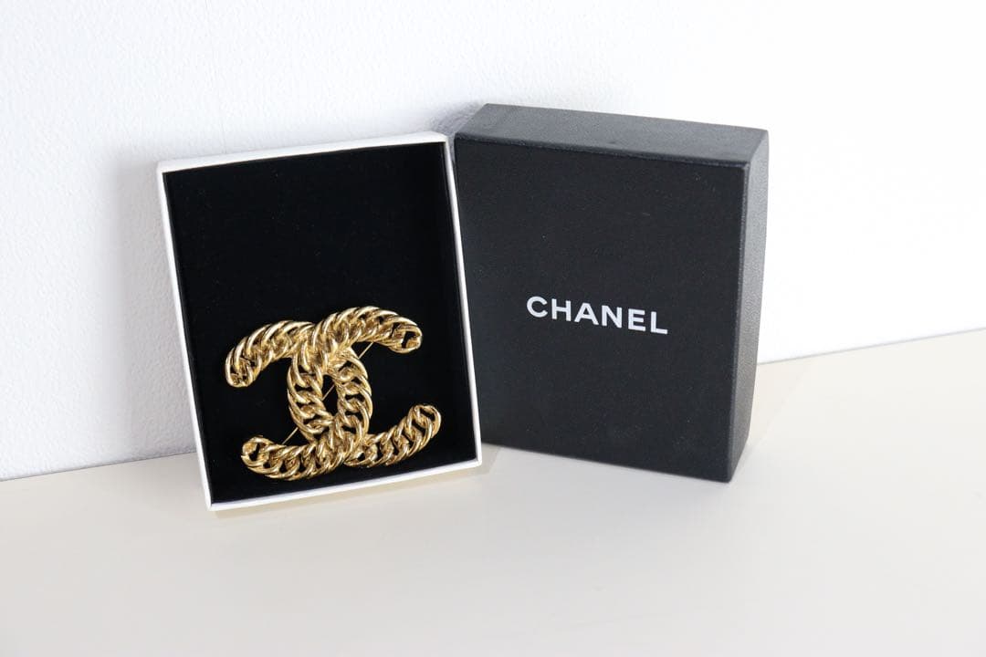 シャネル　ココマーク　デカココ　チェーン　ブローチ