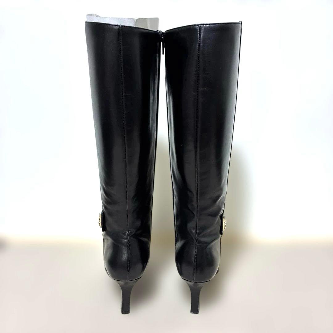 【美品】箱付き サルヴァトーレ フェラガモ ロングブーツ ガンチーニ レザー