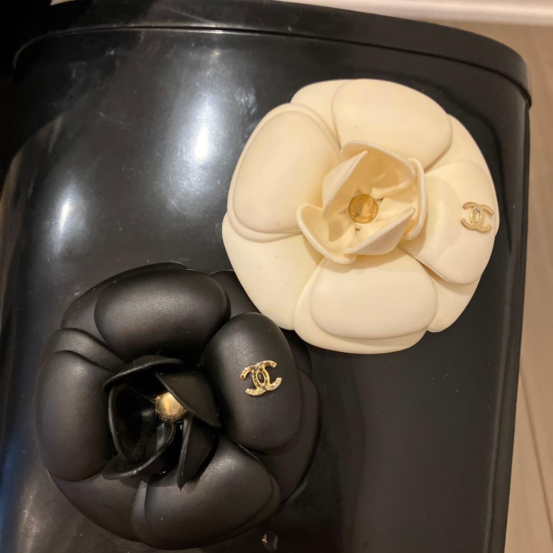 CHANEL カメリア　レインブーツ　長靴　サイズ39