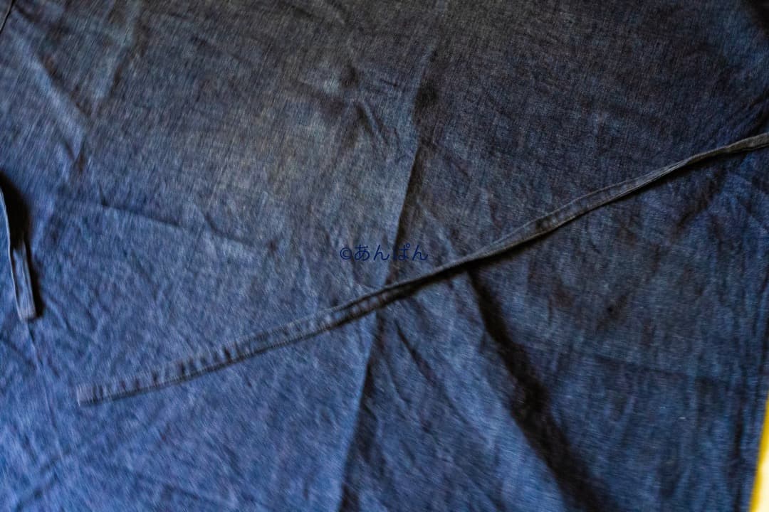 フランス購入 リトアニア リネン ソムリエ エプロン インディゴ 麻 作家もの