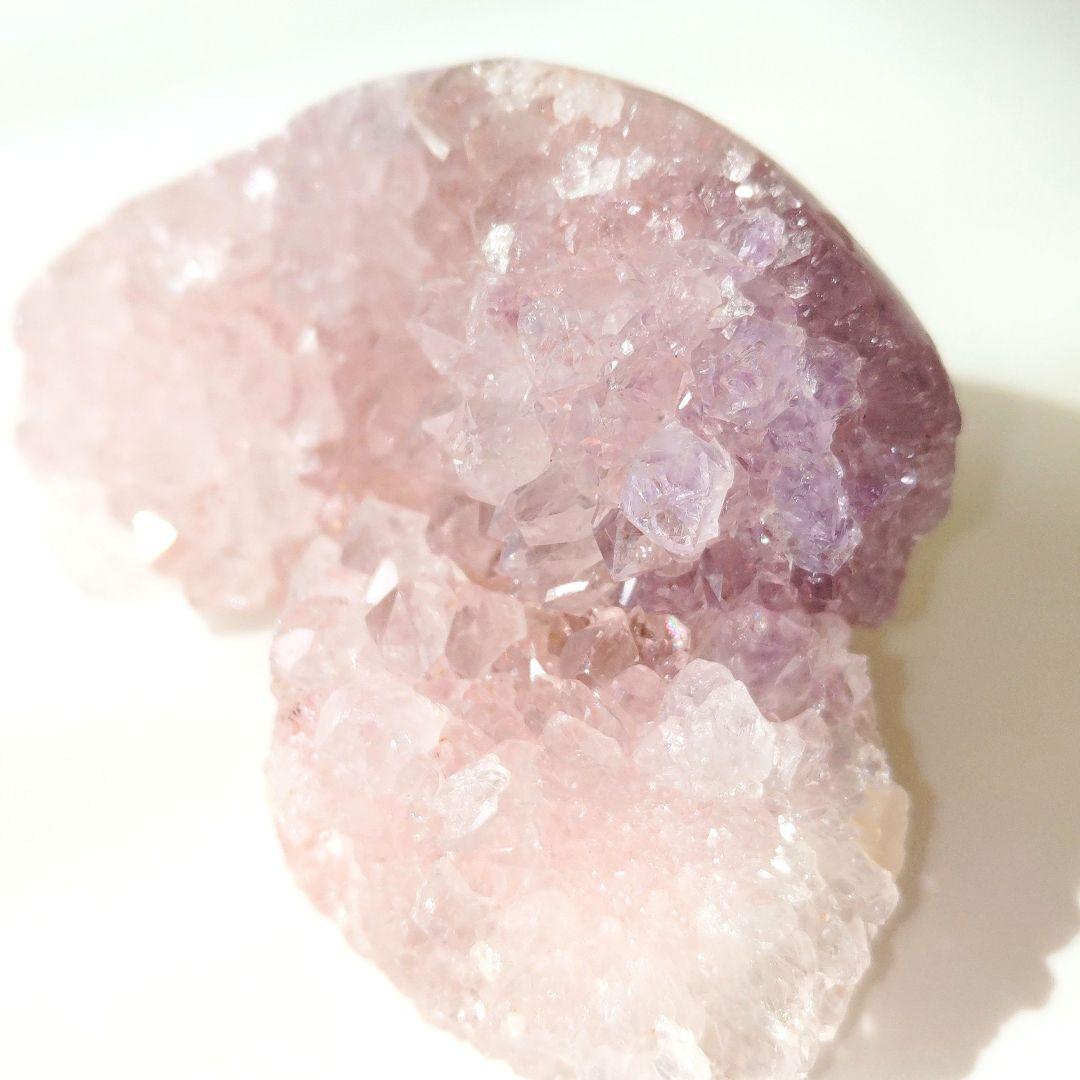 高品質　ピンクアメジスト　原石　クラスター　キラキラ　ブラジル産