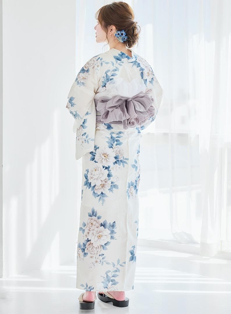 新品 浴衣 セット 浴衣セット ゆかた レディース 大人 水色 白 Y5-3