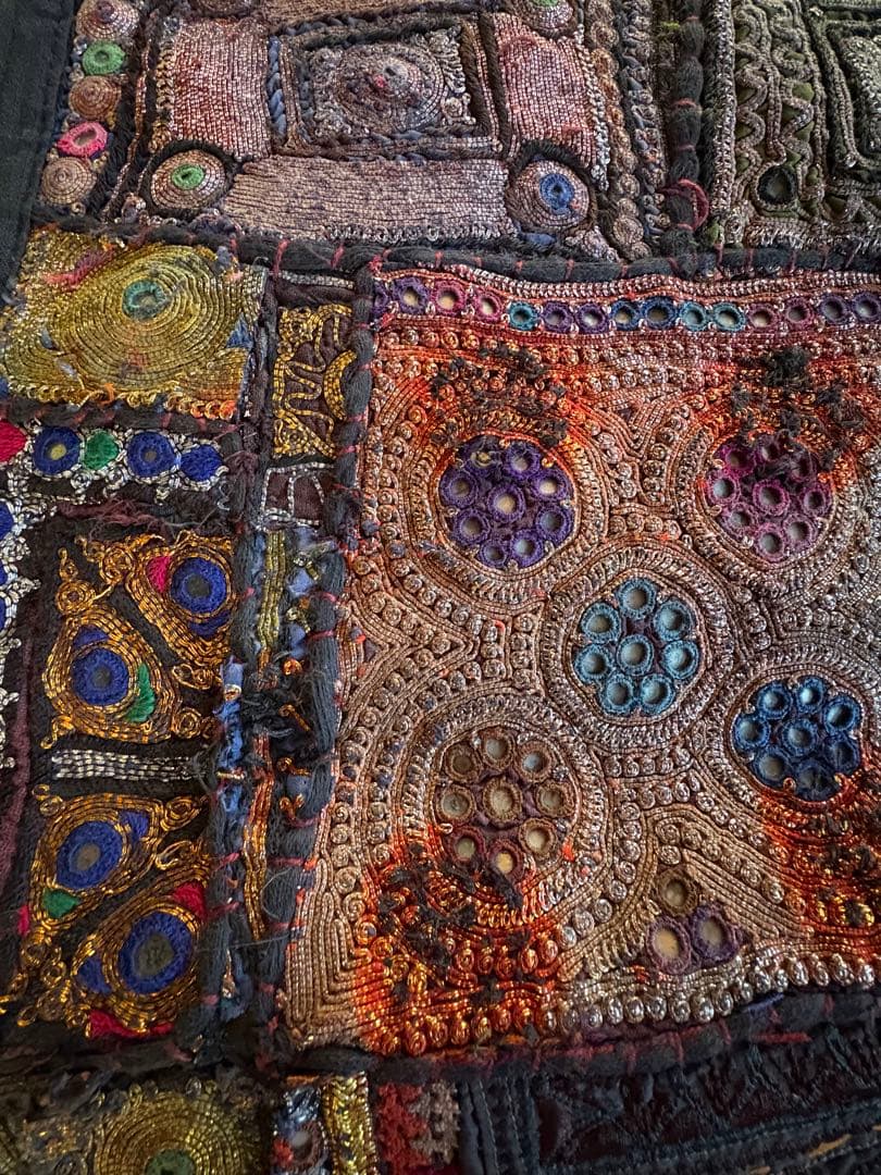 カリジャリ　インド　希少　ヴィンテージ　パッチワーク　古布　一点もの