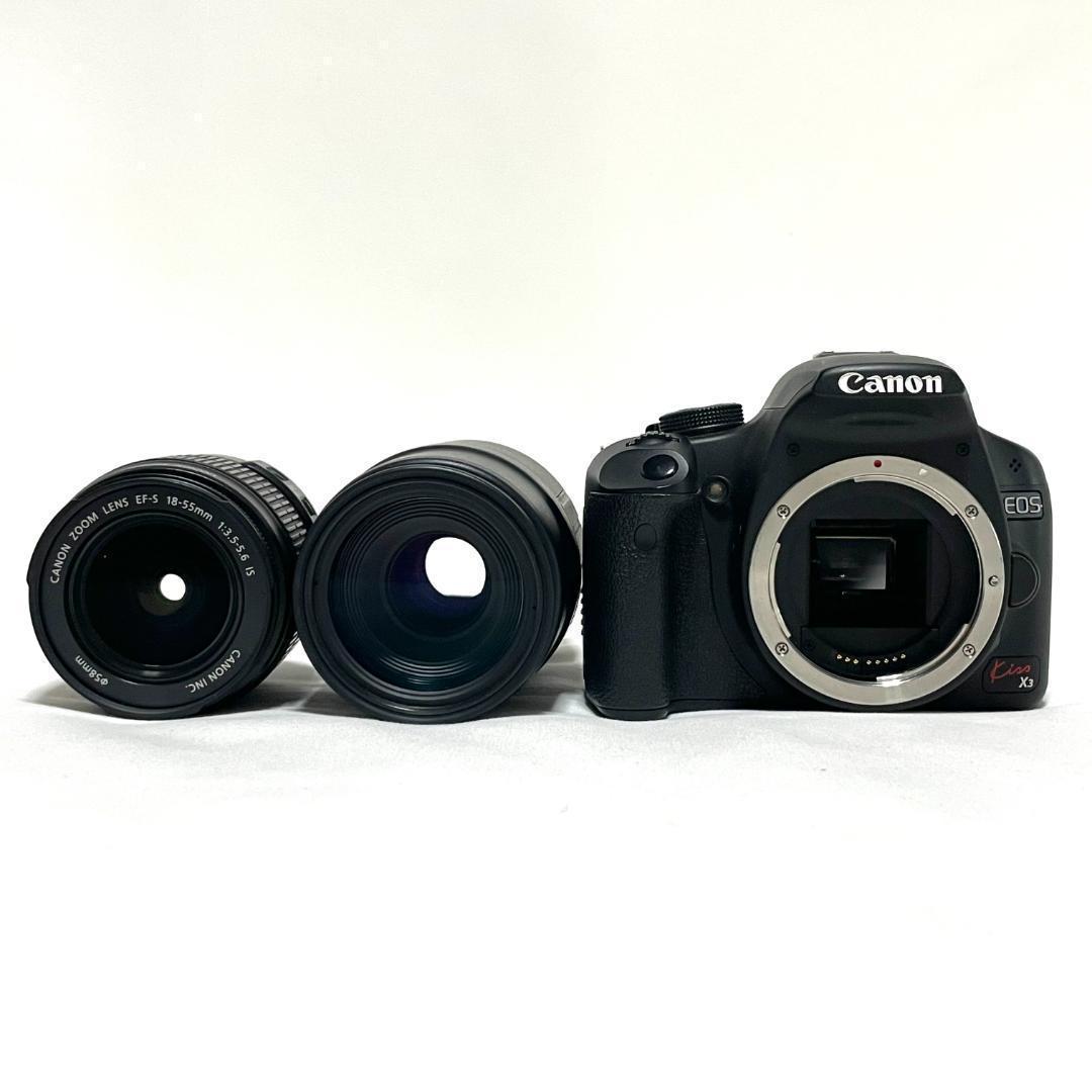 初心者デビューにおすすめ❣️ Canon EOS Kiss X3 ダブルレンズ
