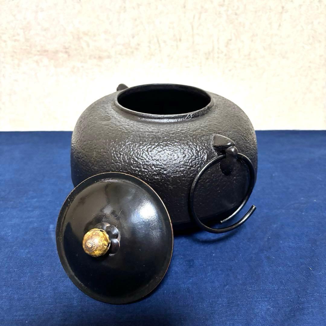 風炉/茶釜/電熱器/鬼面風炉釜/鉄風炉/野々田製電熱器/敷板/茶道具/お点前道具