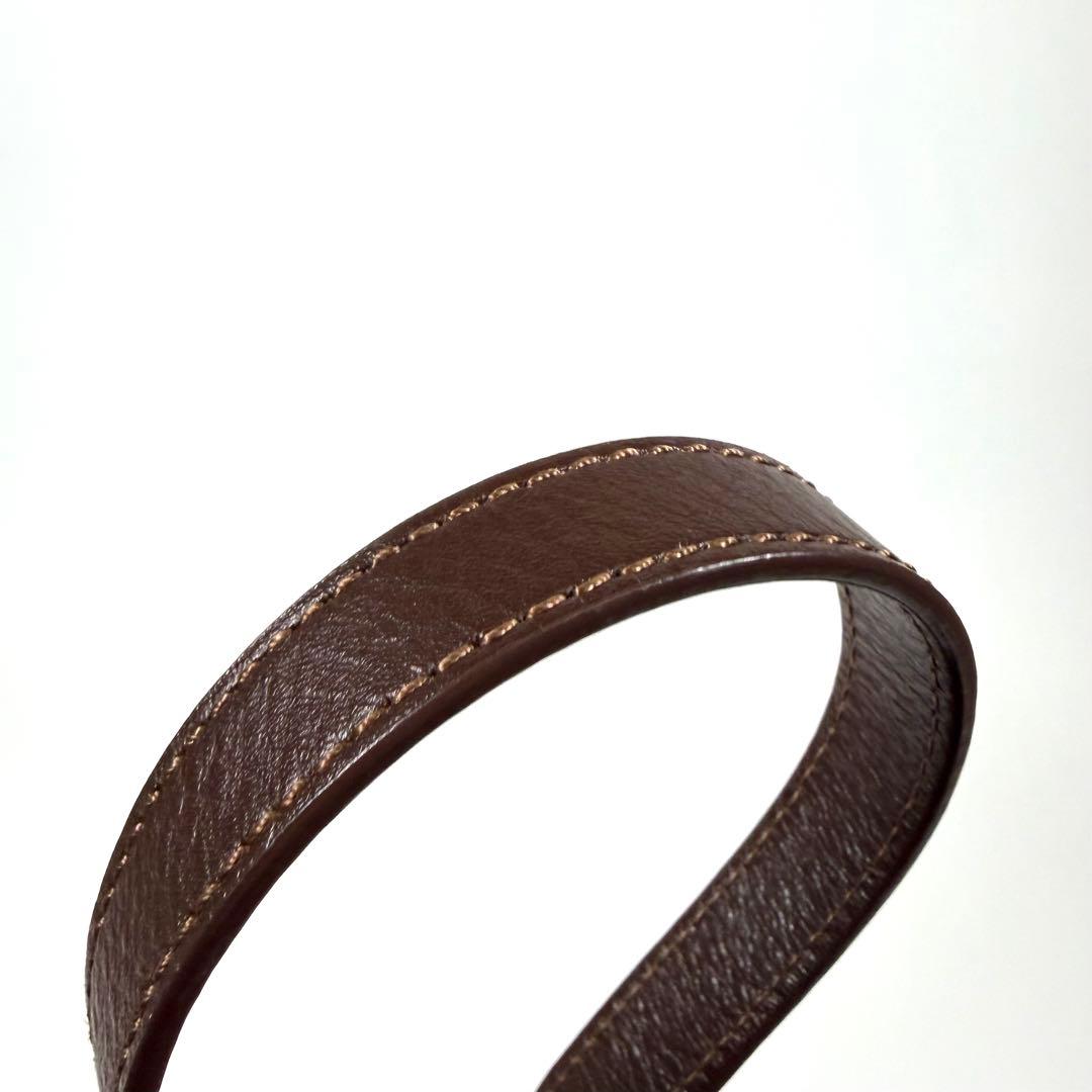 【美品】ポールスミス　ショルダーバッグ　シボ革　マルチストライプ　ボルドー