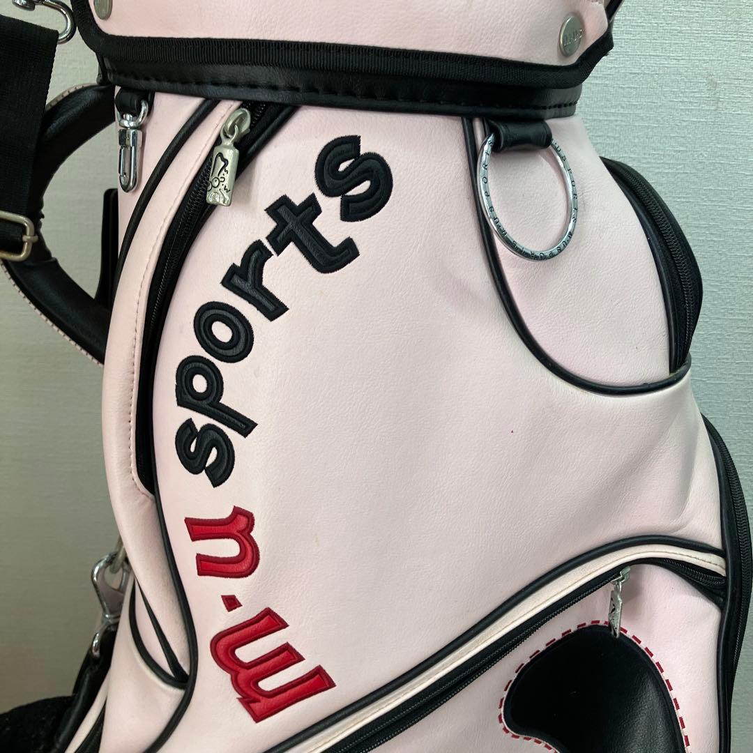 M・U SPORTS ミエコウエサコ　キャディバッグ　ゴルフバッグ　ピンク