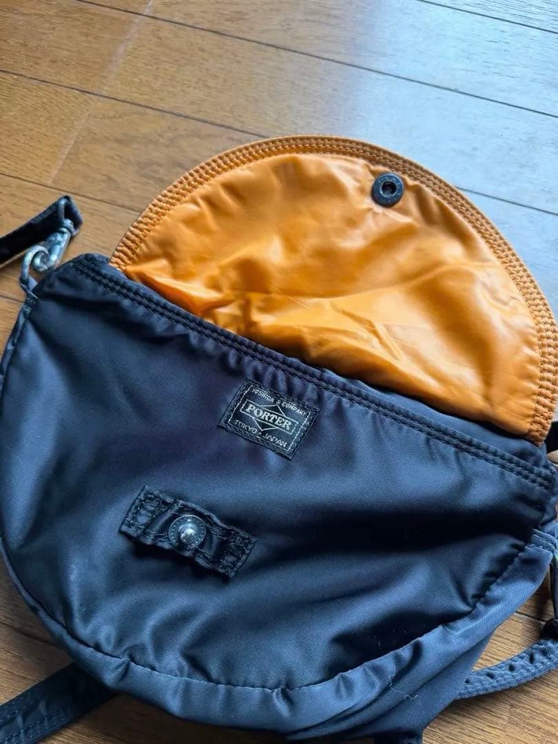 美品 ポーター タンカー ショルダーバッグ ハーフムーン 舟形 オーバル