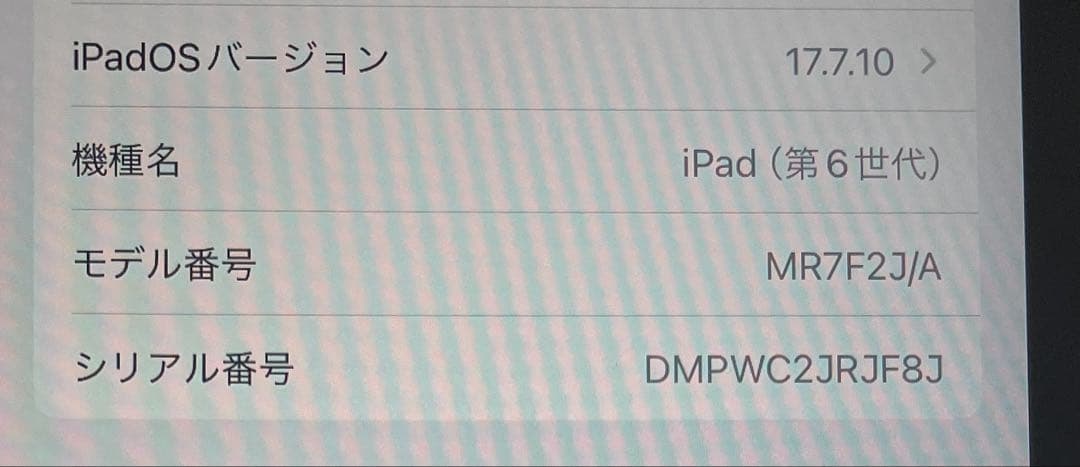 Apple iPad 第6世代 本体