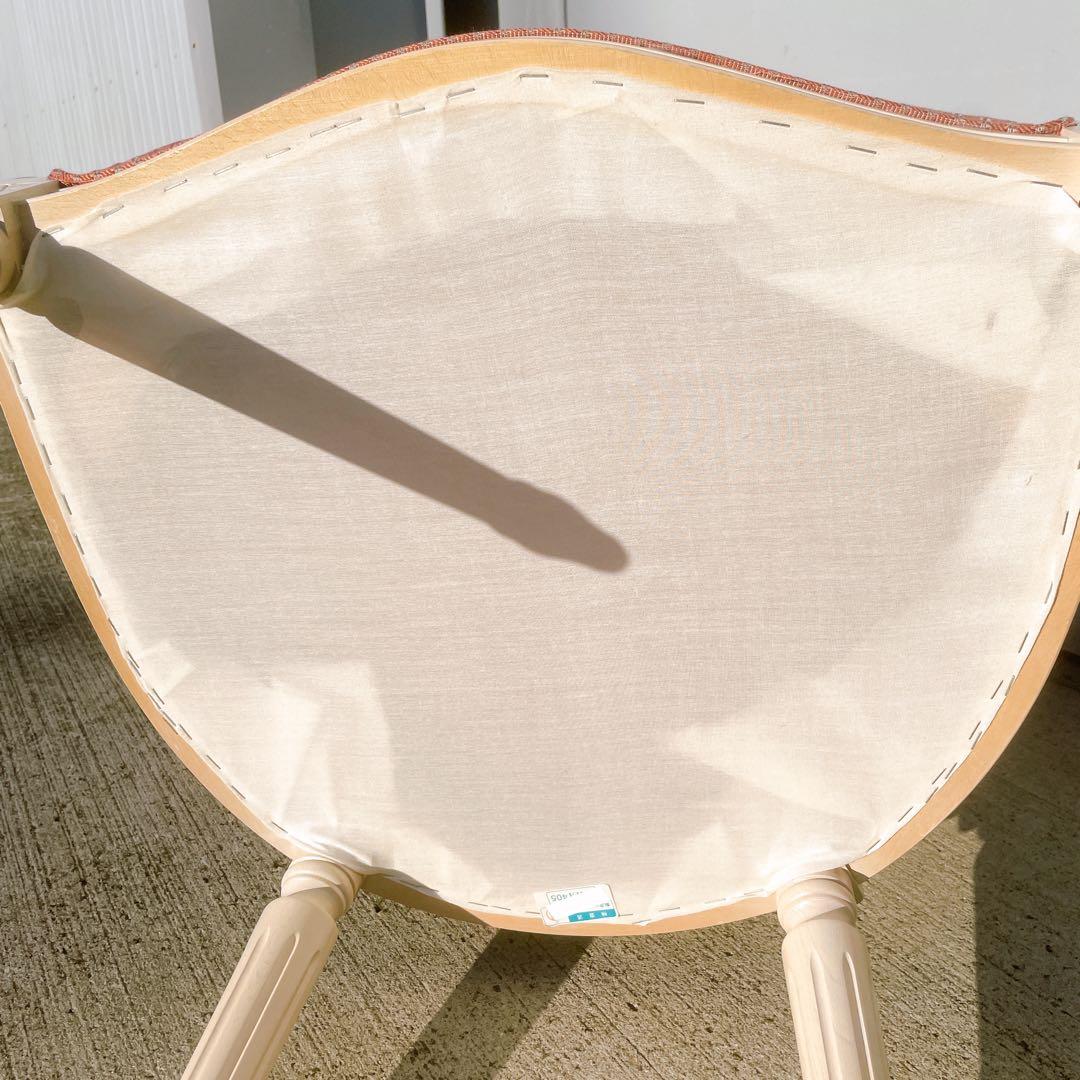 【美品③】ルイ16世様式 フランス華麗チェック織物張 メダリオンアームチェア