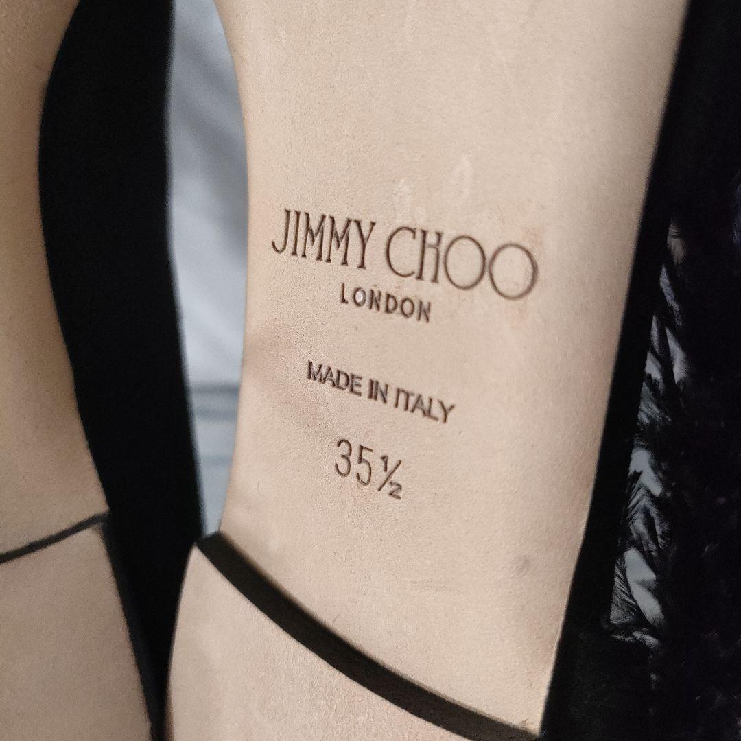 保存袋付き未使用品✨ジミーチュウ　スウェードフラットパンプス　フェザー×ビジュー