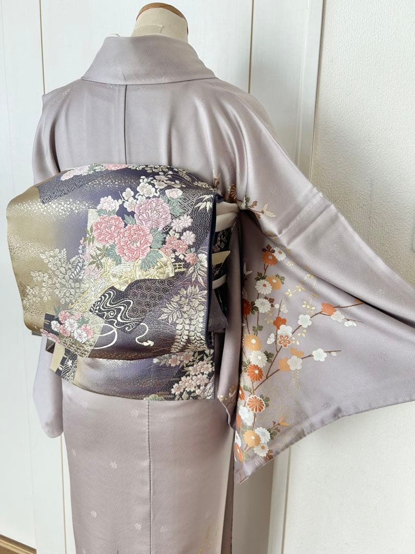 正絹訪問着　フルセット4点　卒業式　入学式　七五三　お宮参り　難あり