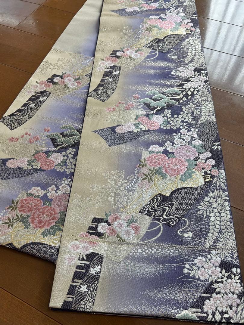 正絹訪問着　フルセット4点　卒業式　入学式　七五三　お宮参り　難あり