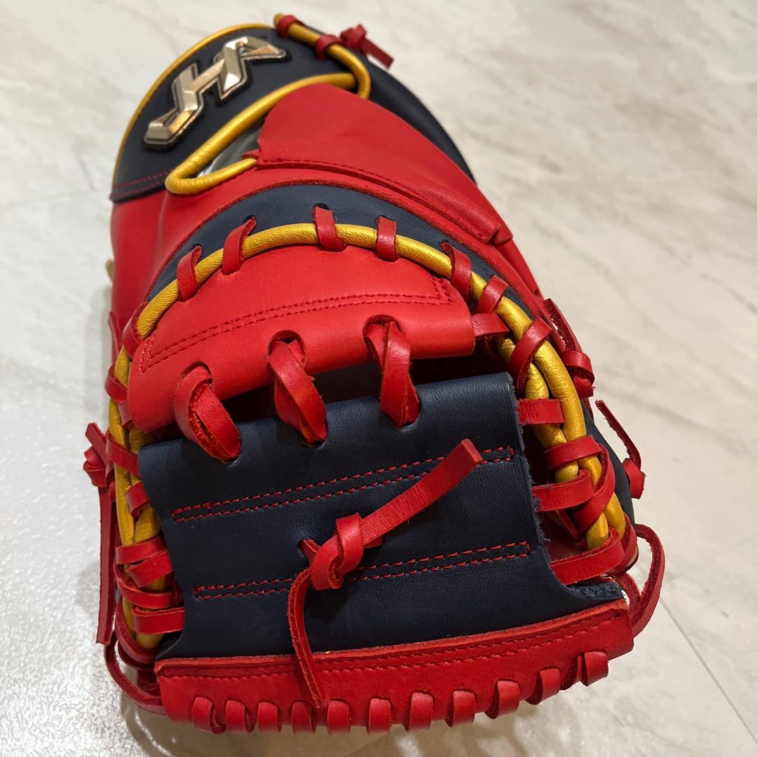 ハタケヤマ 軟式用 キャッチャーミット PRO-288 グローブ レッド