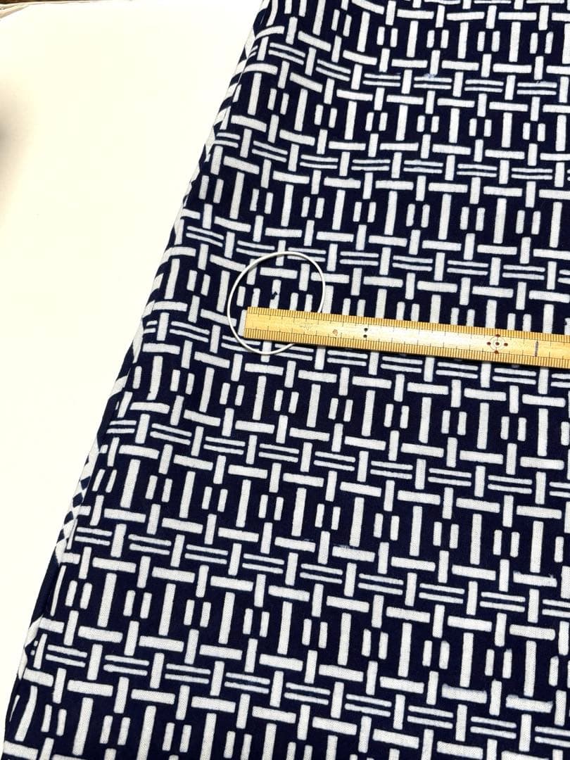 6Y39-⑤浴衣リメイク　ワンピース　ロング　ハンドメイド優雅Aライン　新品反物