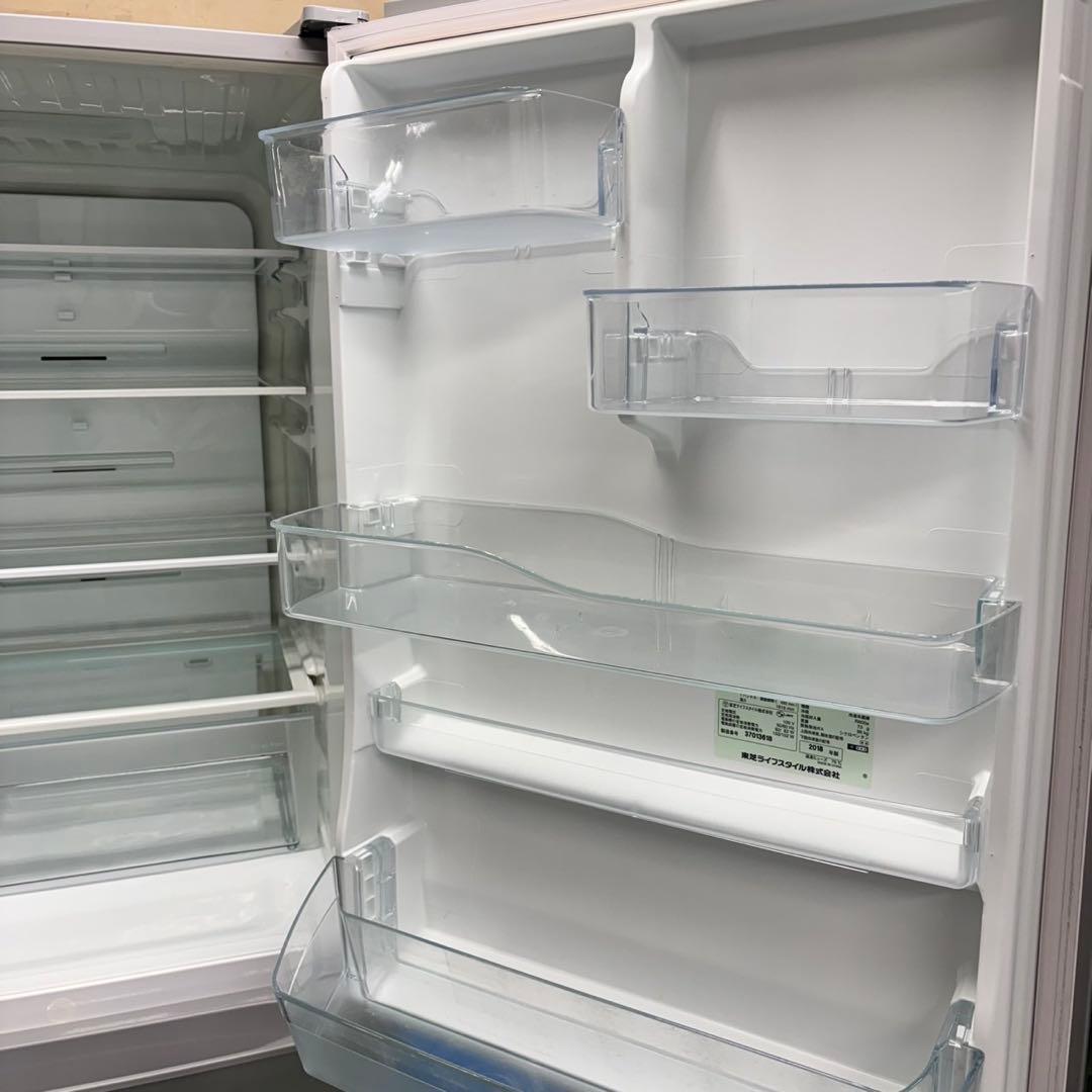 525 東芝 大型冷蔵庫 400L強 右開き 自動製氷 5ドア 大人気　シルバー