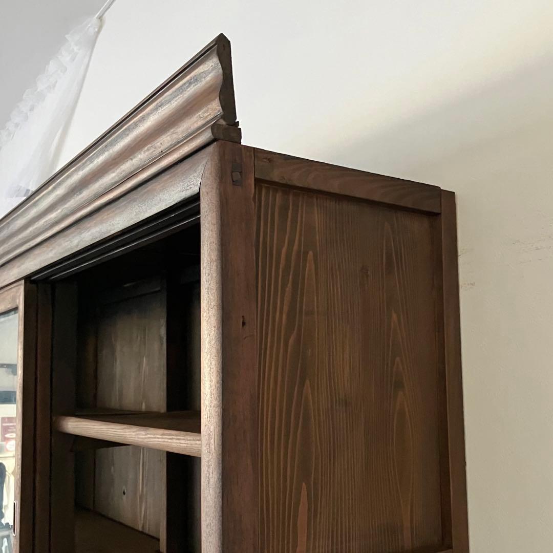 レトロ　ヴィンテージ　古家具　古民家　古道具　食器棚　シェルフ　ガラス棚