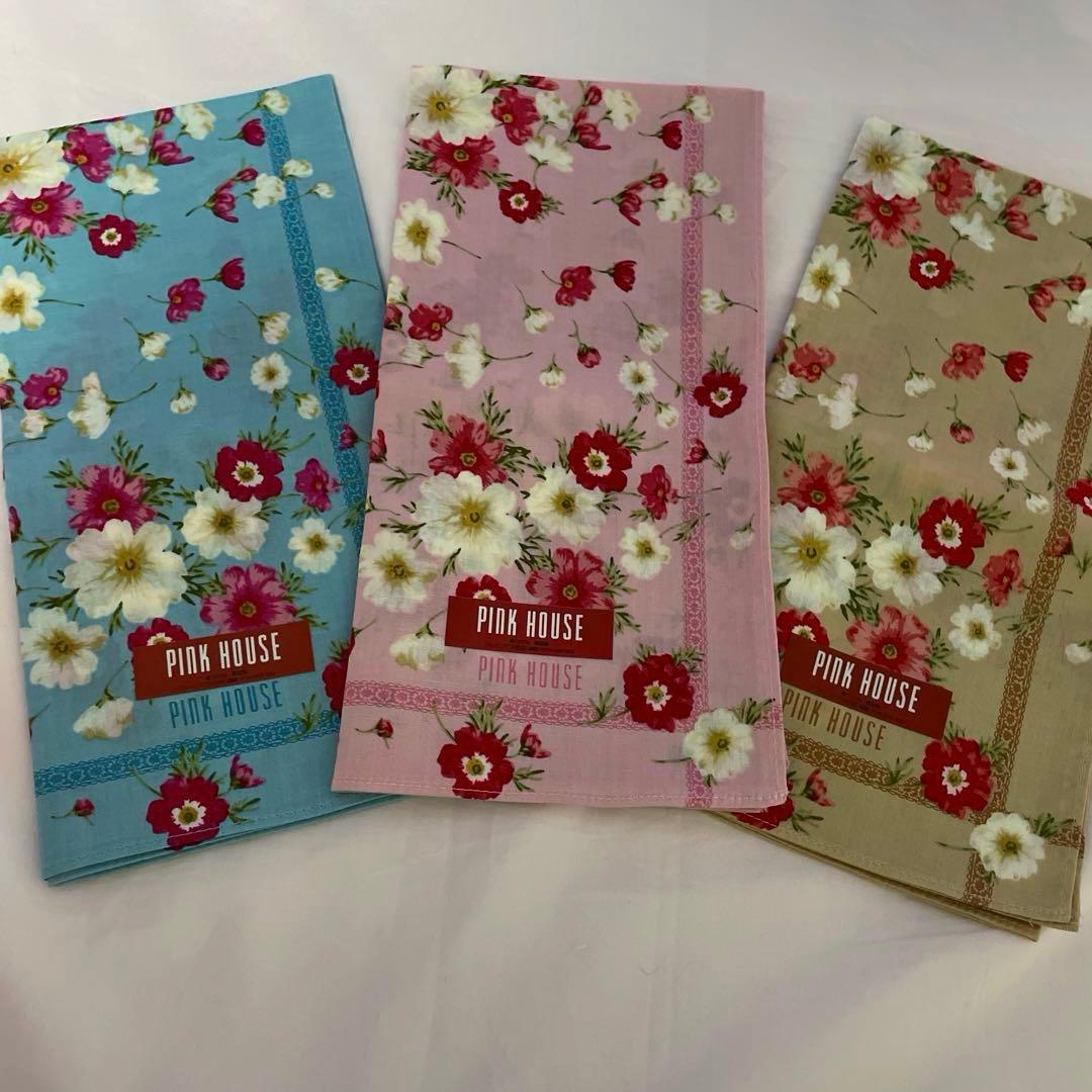 ピンクハウス　ハンカチ3枚セット